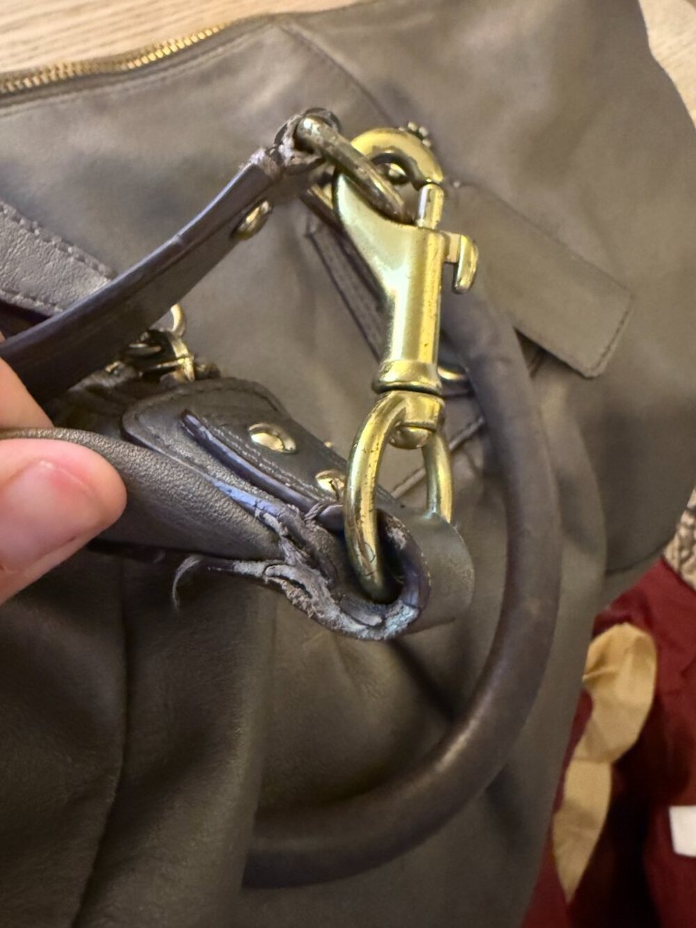 Coach Ashley Bronze Leather Y2K Slouchy 2 Way Satchel Shoulder Bag - Picture 14 of 14